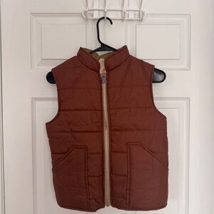 Vintage 80s Brown Nylon Vest, Made in Canada